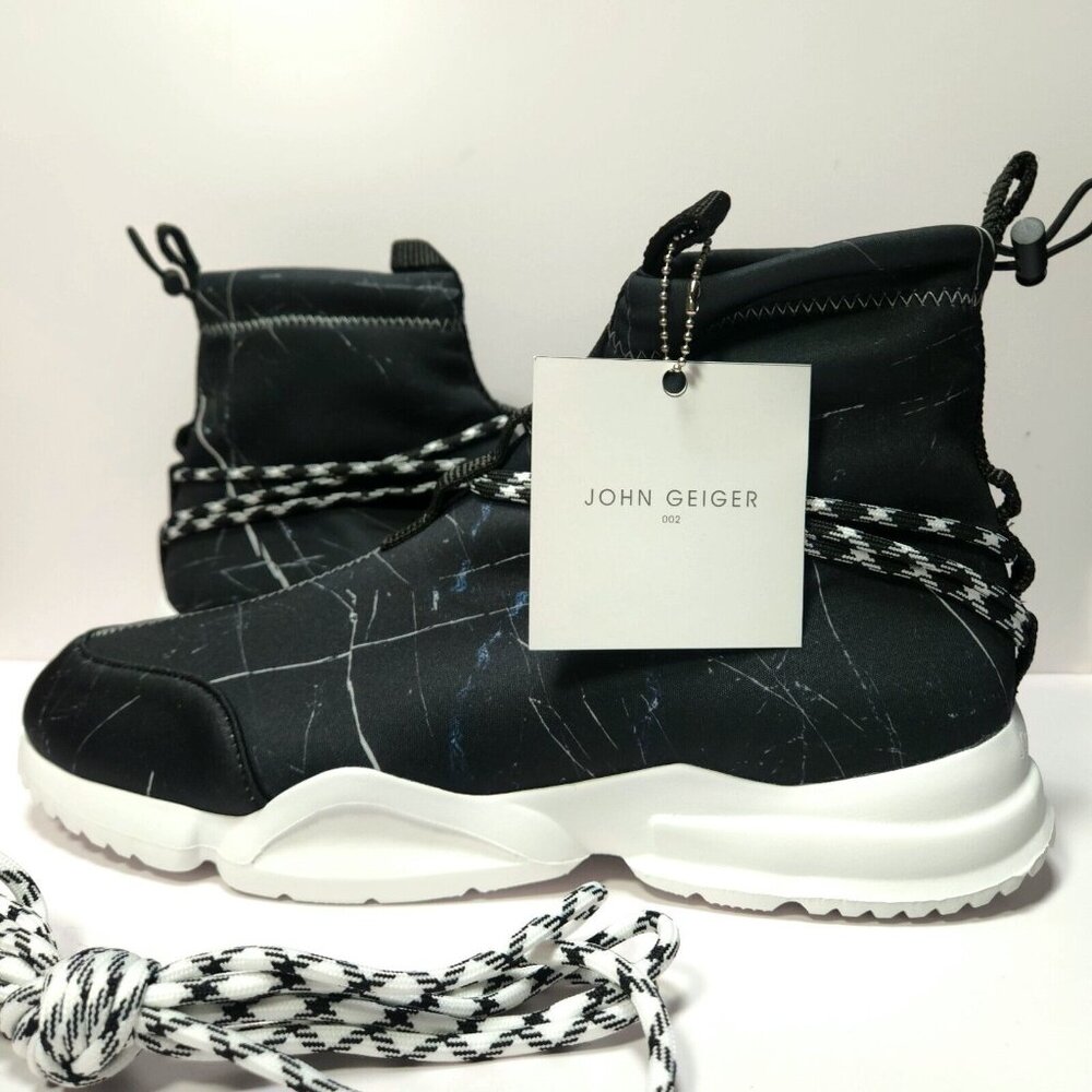 NEW John Geiger 002 Highs Black Marble Dead Stock DS Size 13 NIB